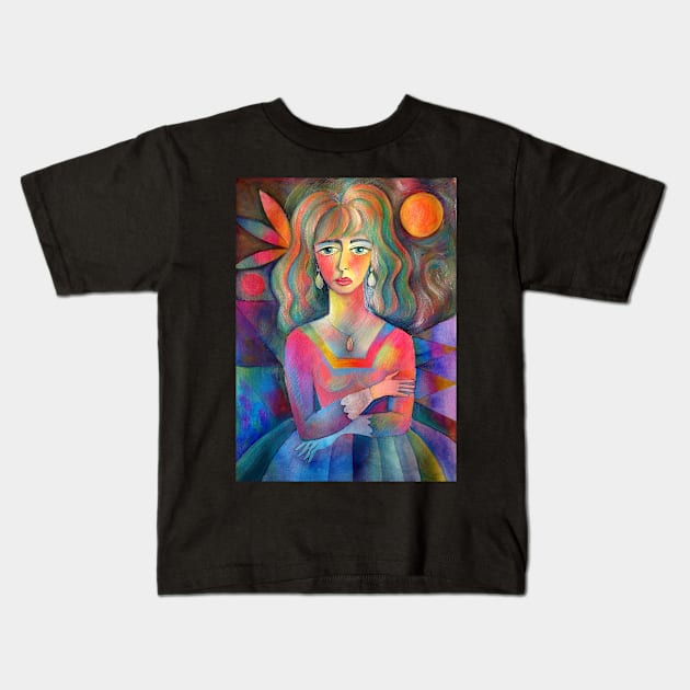 Painted lady Kids T-Shirt by karincharlotte